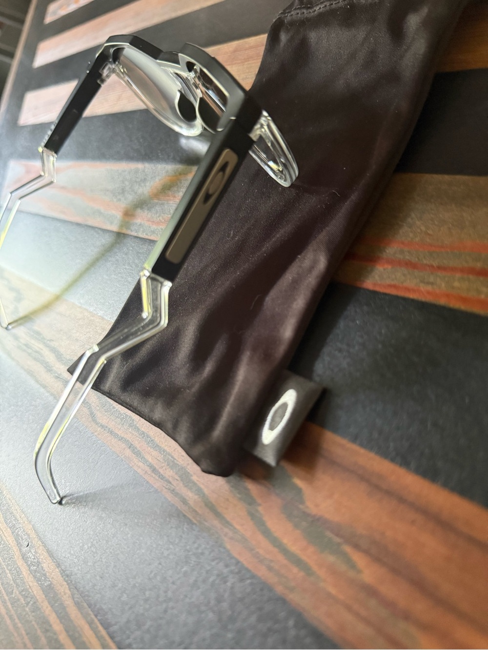 Oakley HSTN Black/Clear Polarized Sunglasses - Picture 6 of 11